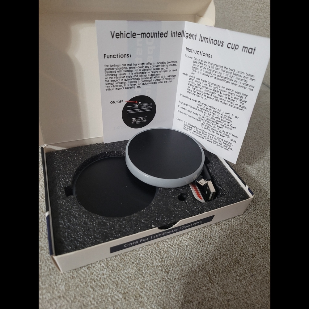 🎉HP🎉NWIB Luminous coasters for cup mat in car